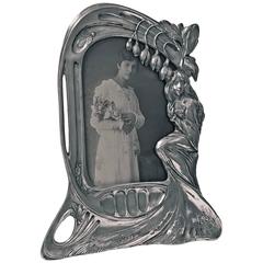 Circa 1900 Austria Argentor Rare Design Art Nouveau Photograph Frame