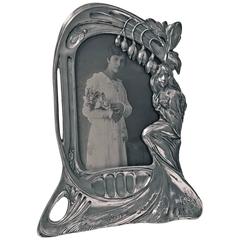 Circa 1900 Austria Argentor Rare Design Art Nouveau Photograph Frame  