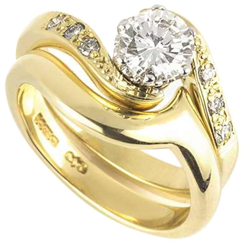 Yellow Gold Diamond Bridal Set