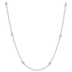 0.28 Carat Diamond by the Yard Necklace 8