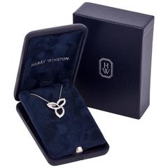 Harry Winston Lily Cluster Diamond Platinum Pendant Necklace