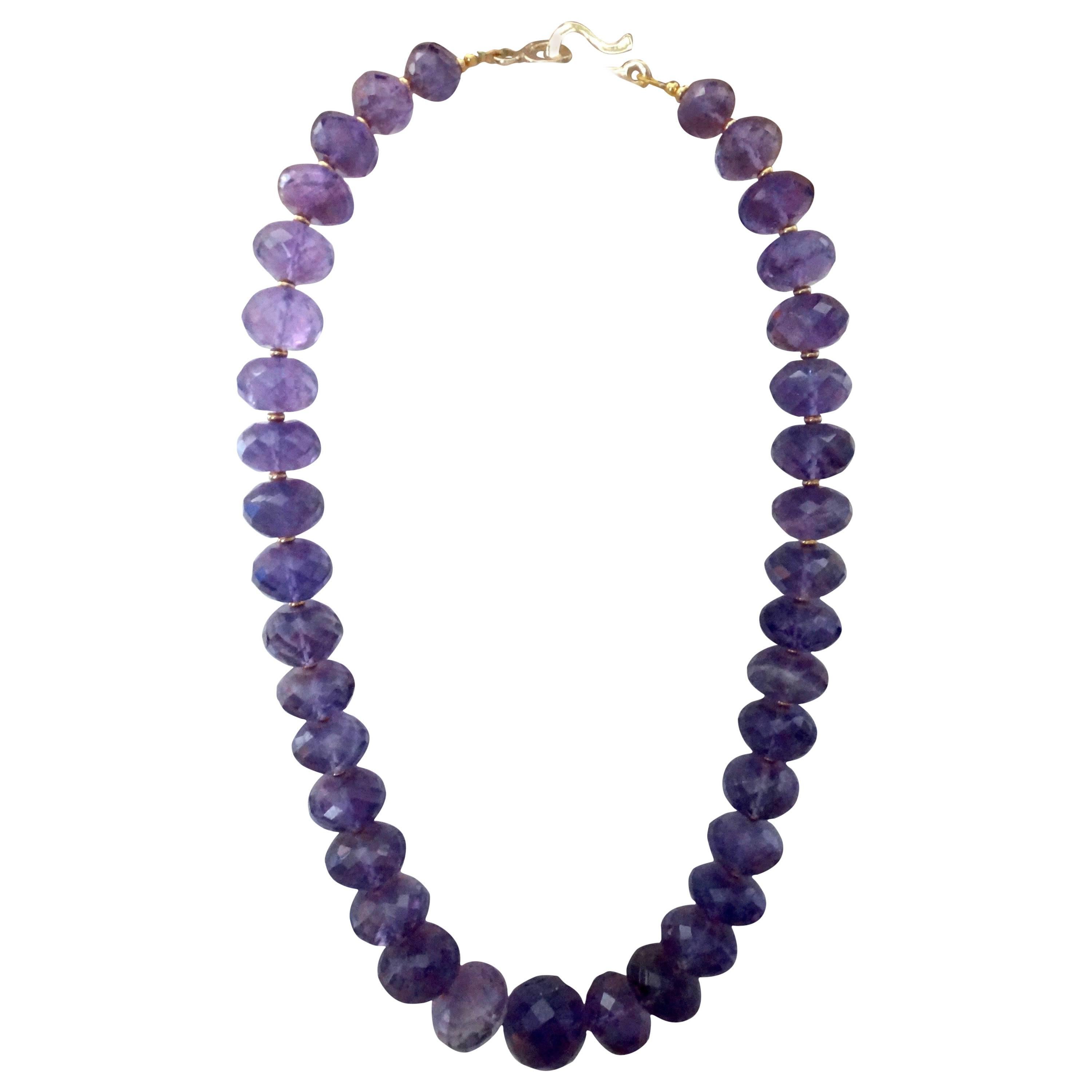 Michael Kneebone Faceted Amethyst Bead Necklace