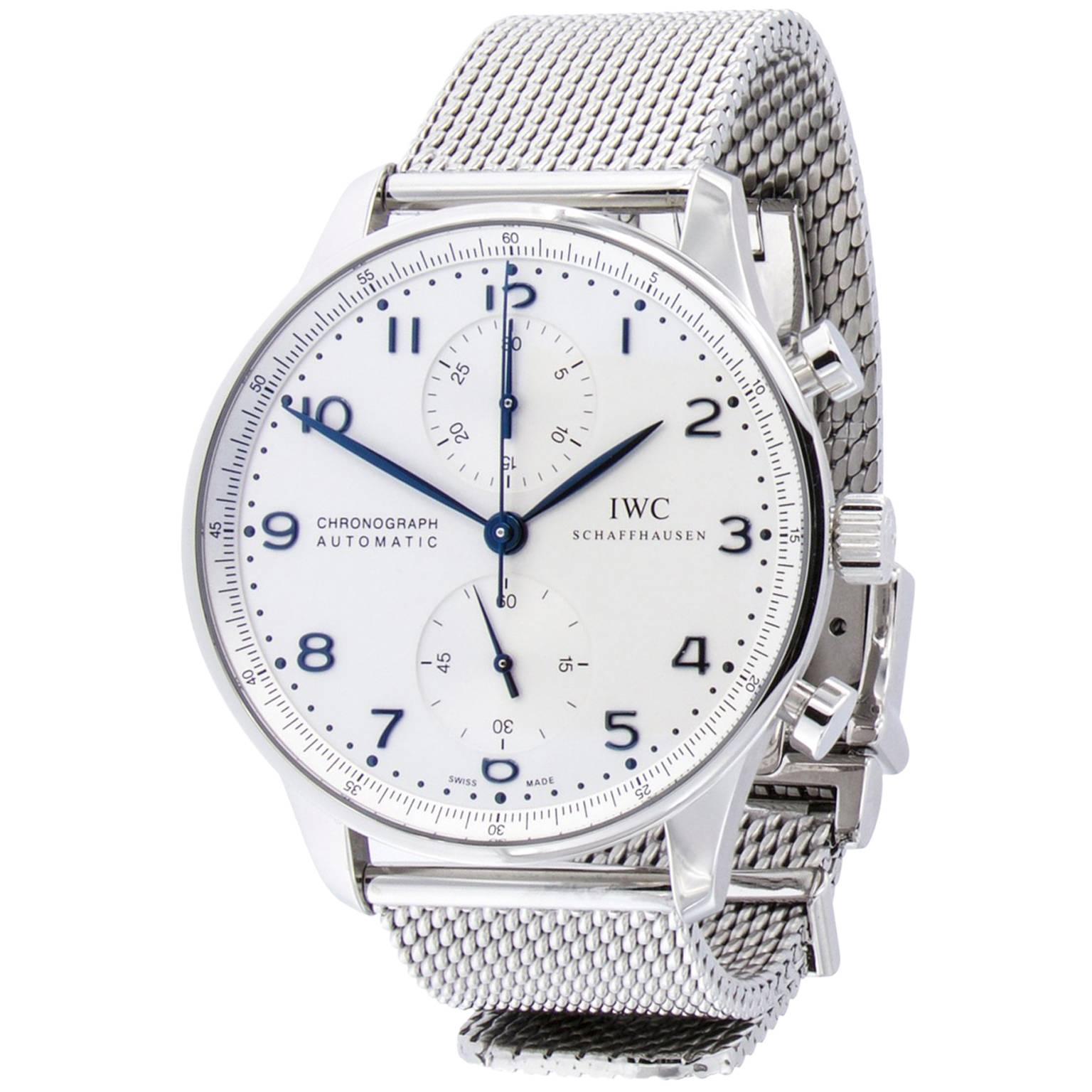 IWC Stainless Steel Portuguese Chronograph Wristwatch