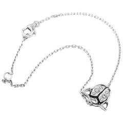 Cartier Diamond White Gold Ladybug Link Bracelet