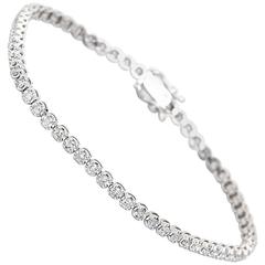 1.99 Carat Diamonds White Gold Tennis Bracelet