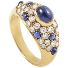 Cartier Sapphire Diamond Yellow Gold Ring 12