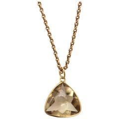 Russian Smoky Quartz Gold Pendant 10