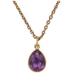 Amethyst Gold Pendant 7