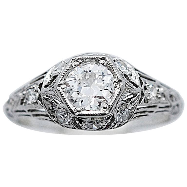 .42 Carat Diamond Platinum Engagement Ring