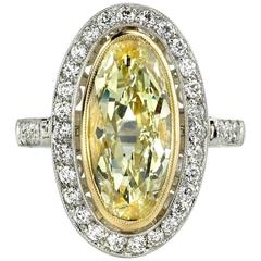 GIA Certified Oval Cut Diamond Two-Tone Engagement Ring