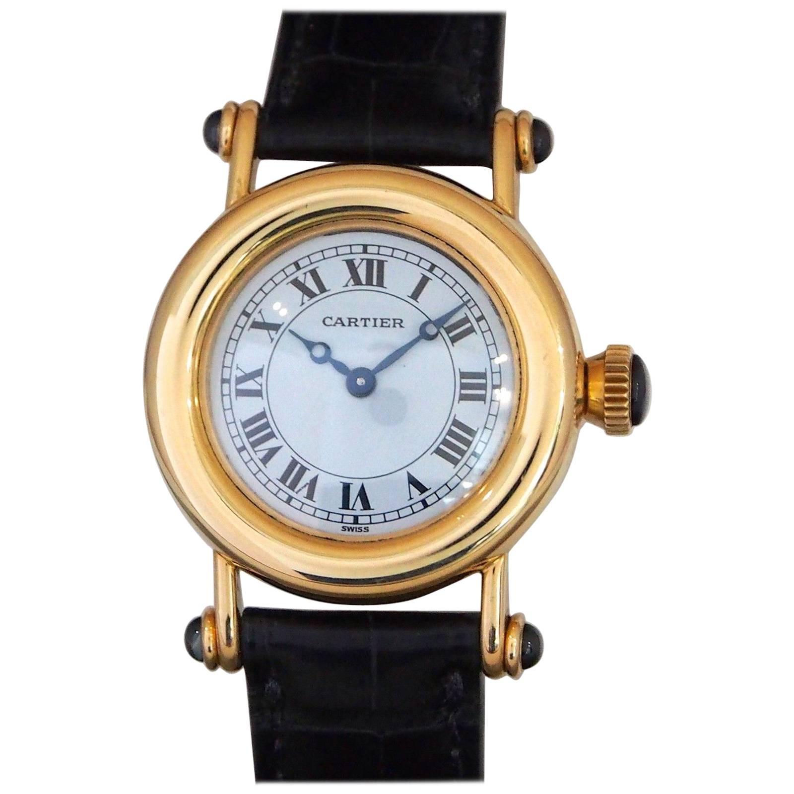 Cartier Ladies Yellow Gold Diablo Quartz Wristwatch Ref 1440 For Sale