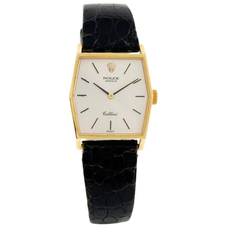 Rolex Ladies Yellow Gold Cellini Manual Wind Wristwatch For Sale