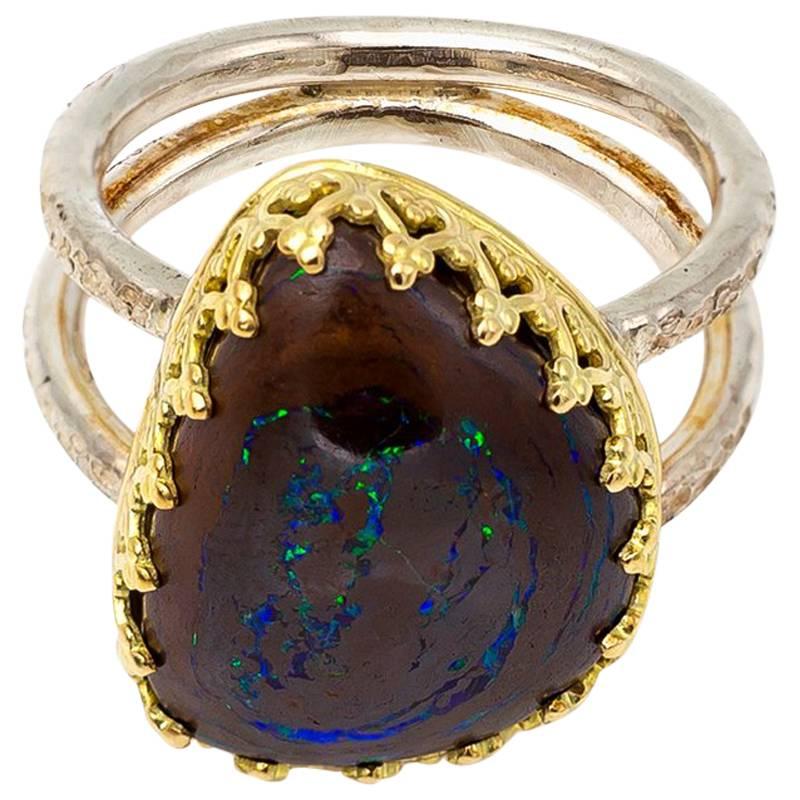 Large Boulder Opal Ring