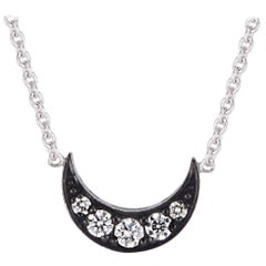 Cushla Whiting 'Crescent' Gold and Diamond Pendant