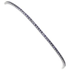 Blue Sapphire Gold Tennis Bracelet