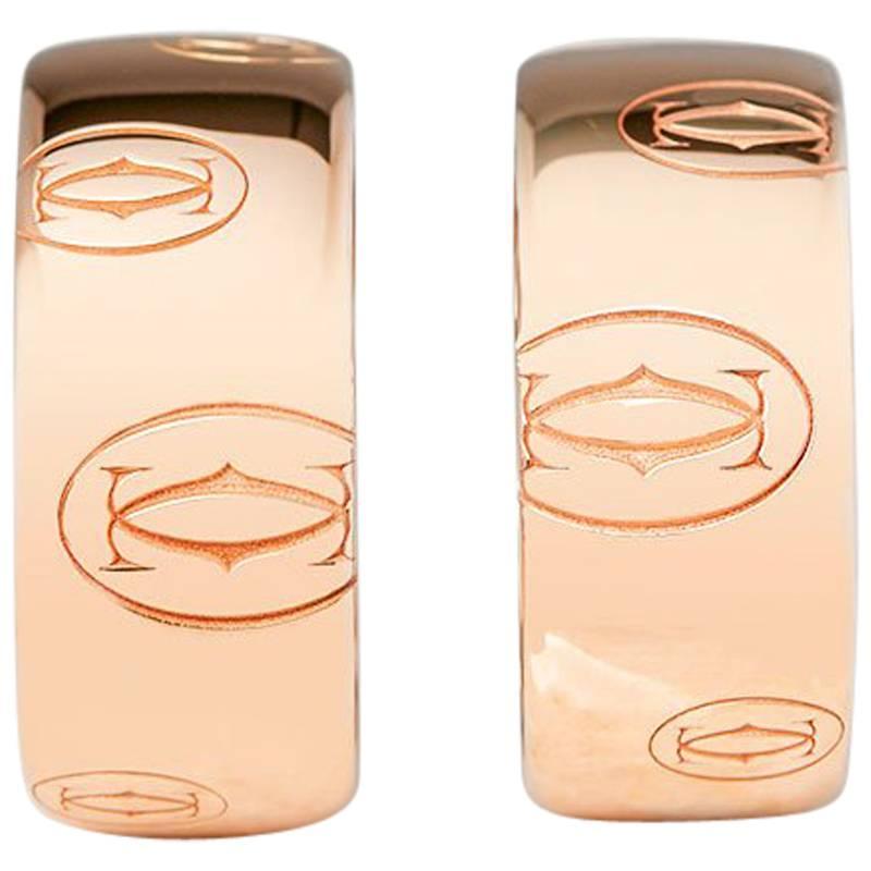 Cartier Logo De Cartier Rose Gold Earrings