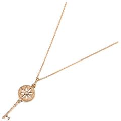 Tiffany & Co. Rose Gold Key Pendant Necklace