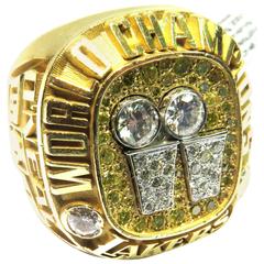 Shaquille O'Neal 2001 Los Angeles Lakers Championship Diamond Gold Ring