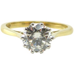 Diamond Engagement Ring, 1.26 Carat Brilliant Cut, Sheffield Hallmark 2000