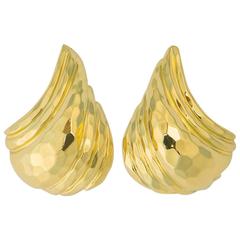 Henry Dunay Faceted Gold Earrings 5