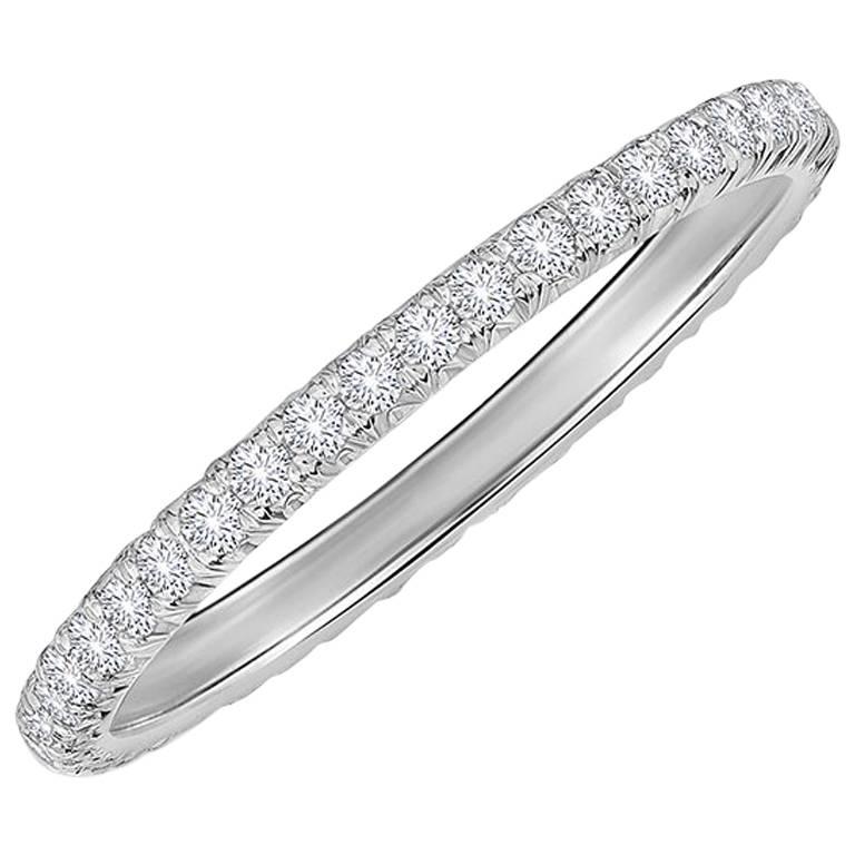 Marisa Perry One Point Platinum Diamond Eternity Band For Sale