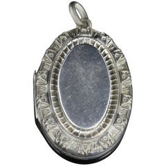 Antique Victorian Silver Dated 1884 Vinaigrette Locket  