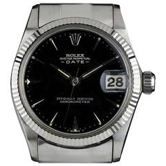 Rare White Gold Vintage Rolex Mid-Size Date Wristwatch 9