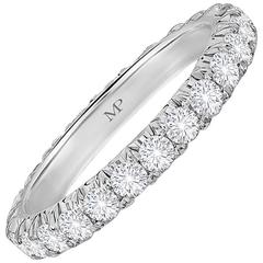 Marisa Perry Five Point Micro Pave Diamond Eternity Ring in Platinum