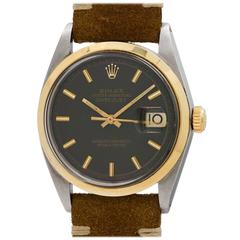 Rolex Yellow Gold Stainless Steel Scirca Oyster Datejust Wristwatch Ref 1600