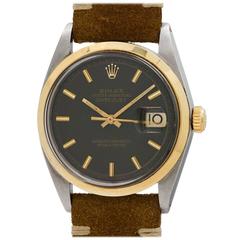 Rolex Yellow Gold Stainless Steel Scirca Oyster Datejust Wristwatch Ref 1600