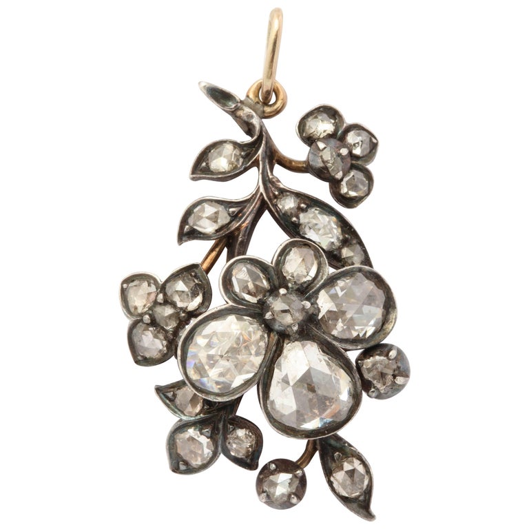 Georgian Rose Cut Pendant For Sale at 1stDibs