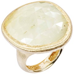Yvel Green Sapphire Ring 30 Carat 18 Karat Yellow Gold Size 6.75 R-1-SAMIX142Y