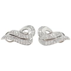Pair of Diamond Platinum Ear Clips 8