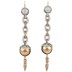 Antique Aluminium Drop Earrings 7