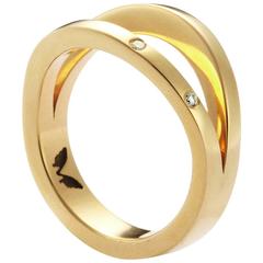 Lizunova Diamond 18k Yellow Gold Split Band Ring