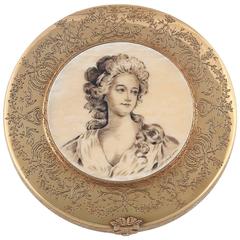 1950s Miniature Engraved Gold Diamond Compact 6