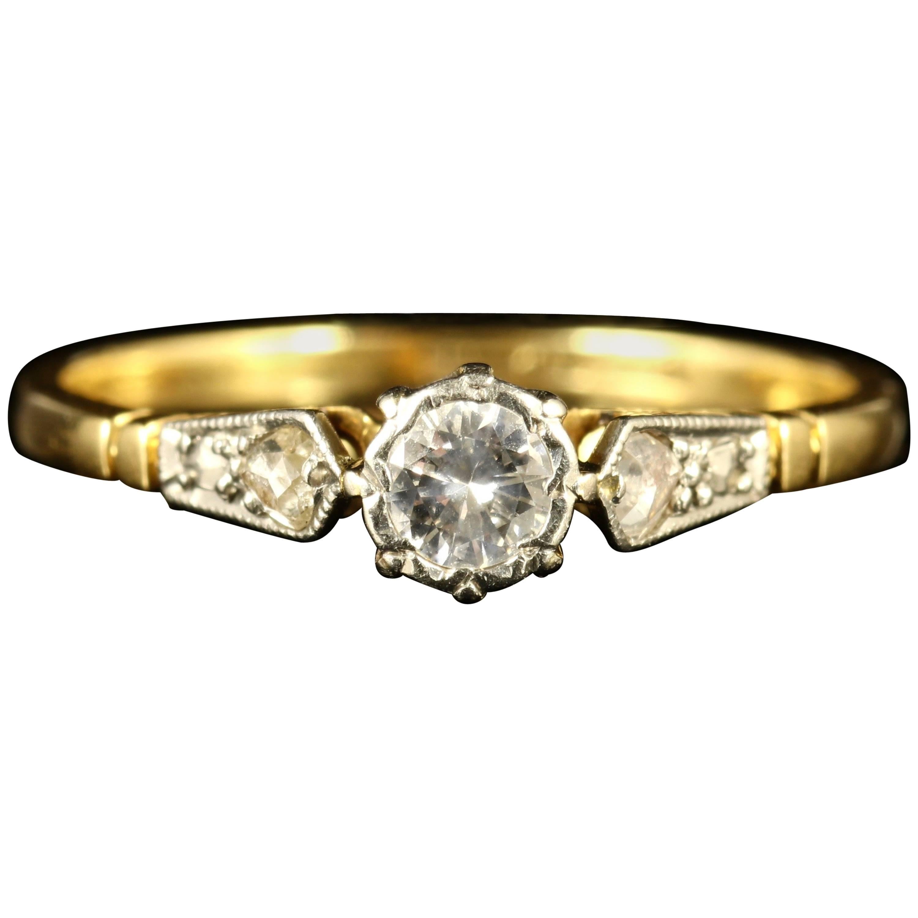 Antique Edwardian Diamond Engagement Ring, circa 1914