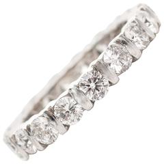 1990s 1.70 Carats Diamond Eternity Band Ring 4
