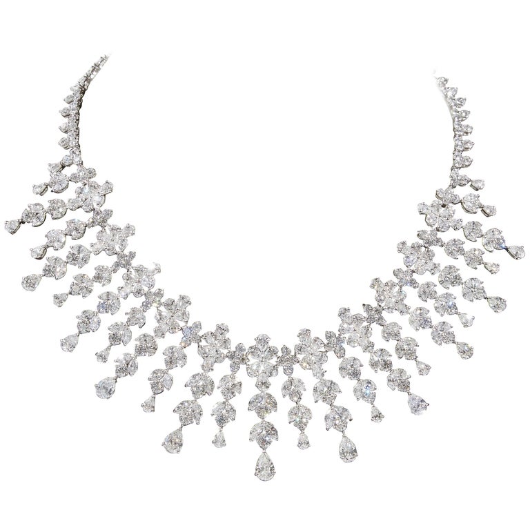Magnificent Diamond Drop Necklace For Sale at 1stDibs