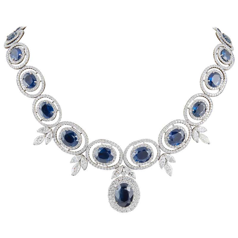 Classic Diamond Platinum Wreath Necklace For Sale at 1stDibs | harry ...
