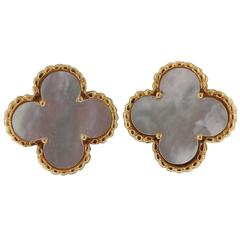 Van Cleef 
Arpels Alhambra Mother-of-Pearl Gold Earrings