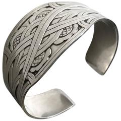 Vintage Harald Nielsen Sterling Silver Cuff Bracelet No. 55