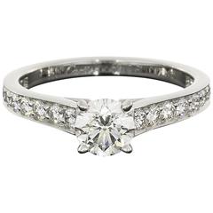 Cartier Round Diamond GIA Certified Platinum Solitaire 1895 Engagement Ring