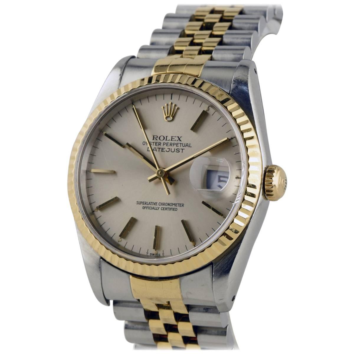 Rolex Datejust Steel Gold Automatic, 1993 For Sale
