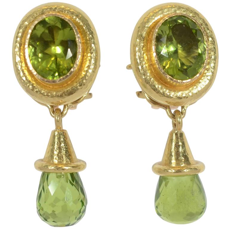Elizabeth Locke Peridot Gold Earrings For At 1stdibs Elizabeth Locke Peridot Gold Earrings For