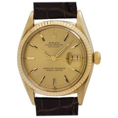 Vintage Rolex yellow gold Datejust self winding wrstwatch Ref 1601, circa 1962