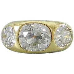 Fred Leighton Diamond Gold Three-Stone Ring