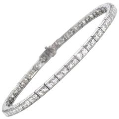 7.20 Carat Diamond Platinum Line Bracelet 4