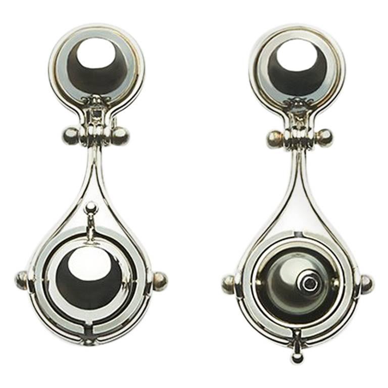 Elie Top Mecanique Celeste Boucles d'Oreilles Pluton Perles Tahiti  For Sale