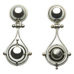 Elie Top Mecanique Celeste Boucles d'Oreilles Pluton Perles Tahiti 